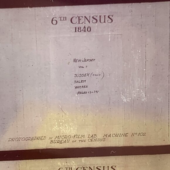 Census Microfilm 1840, 1870 New Jersey Ohio Lot of 10 - Picture 9 of 10